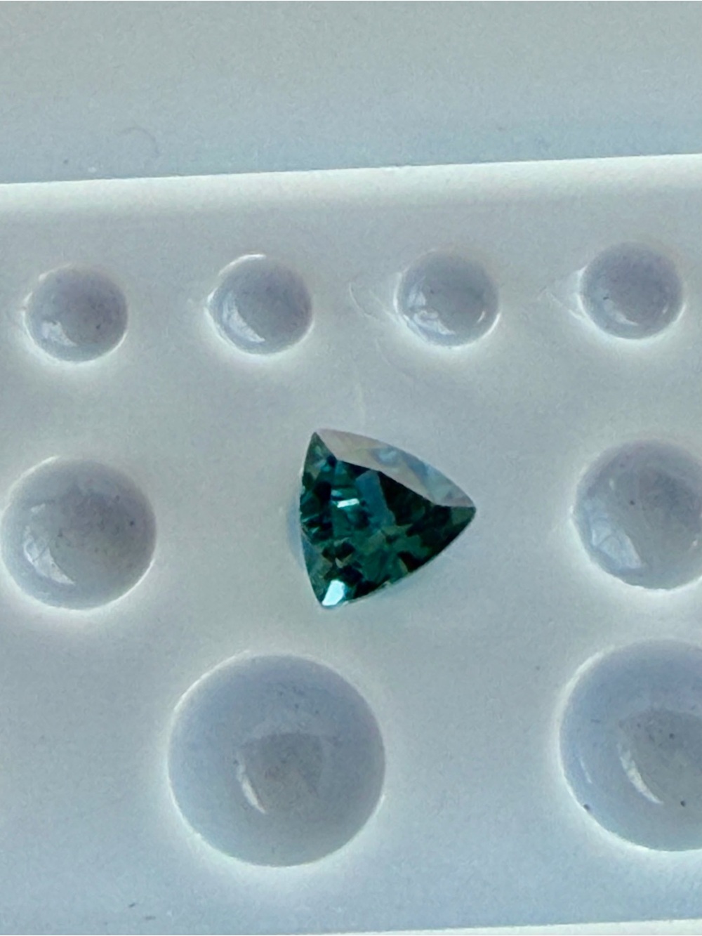 Trillion Cut Teal Blue Topaz .46 carat  Gemstone